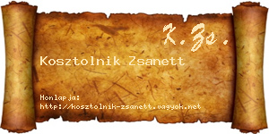 Kosztolnik Zsanett névjegykártya