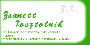 zsanett kosztolnik business card